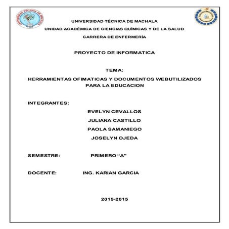 PROYECTO DE INFORMATICA GRUPO 3 | DOCX