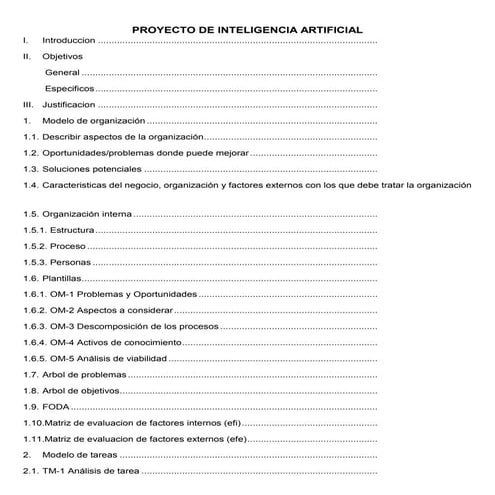Guía para el proyecto de Inteligencia Artificial | PDF
