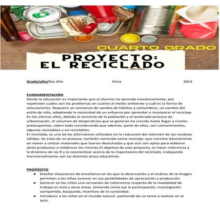 PROYECTO- EL RECICLADO-2023-4º.docx