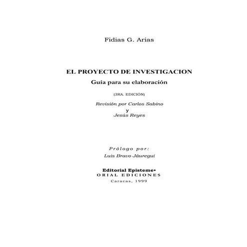 Proyecto investigacion fidias arias