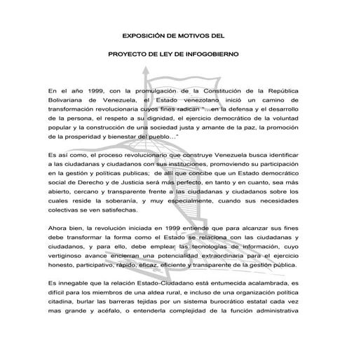 Proyecto de Ley de Transparencia y Acceso a la Información Pública (junio 2013)