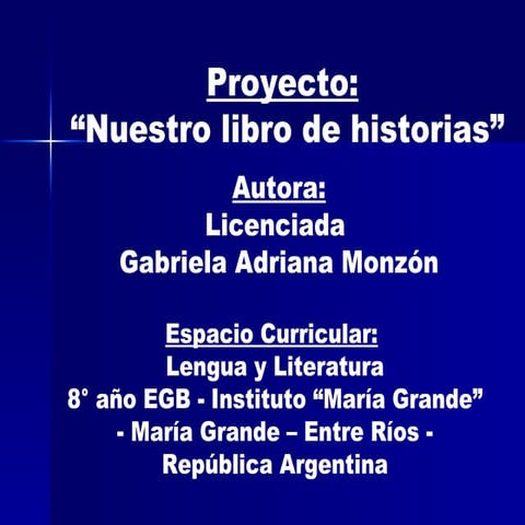 Proyecto Nuestro libro de historias