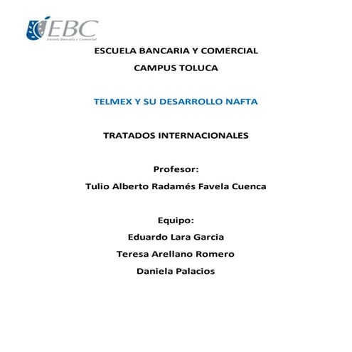 Proyecto  telmex-nafta