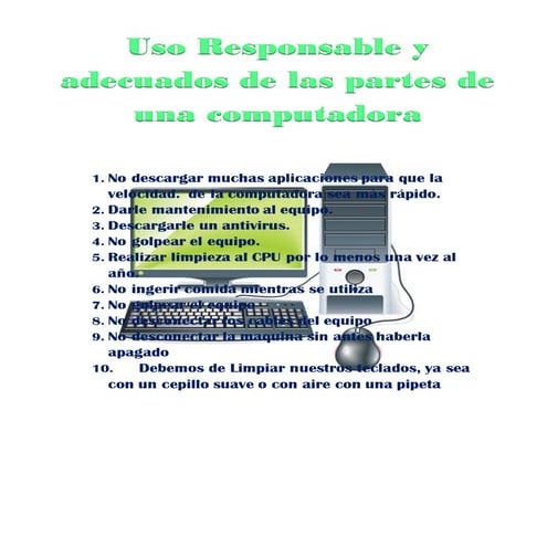 Reglas del uso responsable de la computadora | DOCX