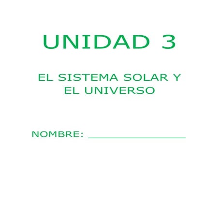 PROYECTO 3 CCSS. EL UNIVERSO