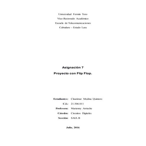 Proyecto 7 - Claurimar Medina Quintero