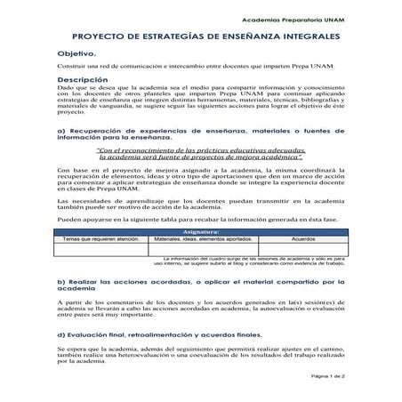 Proyecto academias unam