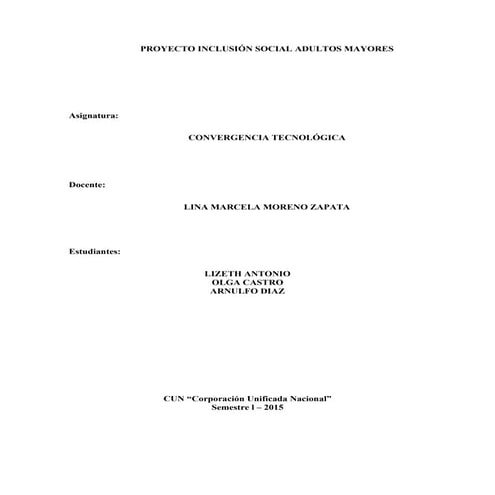 INCLUSIÓN SOCIAL ADULTO MAYOR