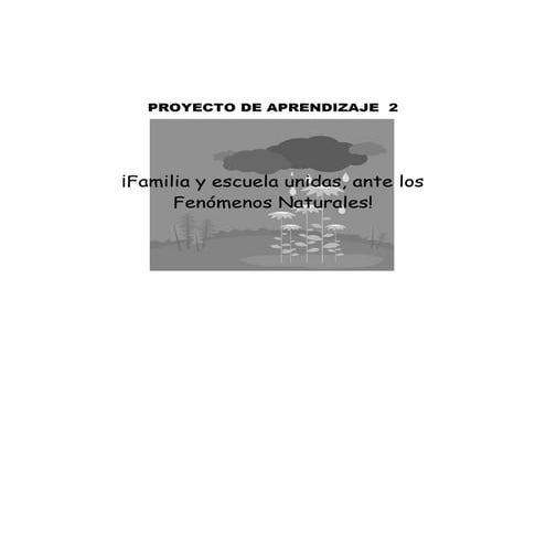 Proyecto aprendizaje  desastres naturales