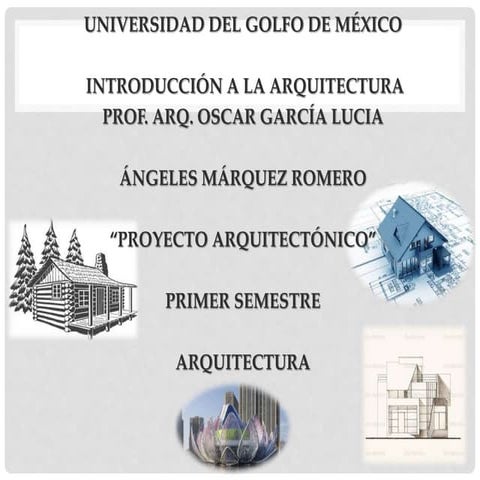 Proyecto arquitectónico.exposición