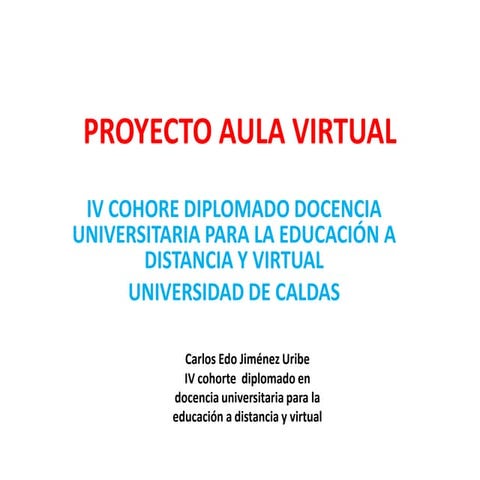 Proyecto aula virtual | PPTX