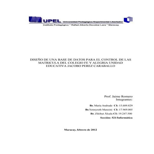 Proyecto base de datos 