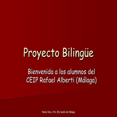 Proyecto BilingüE Marta EspañOl