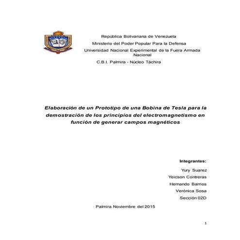 Proyecto bobina de tesla
