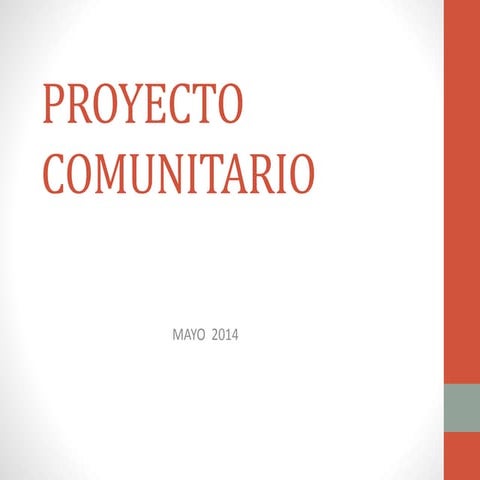 Proyecto comunitario ppt