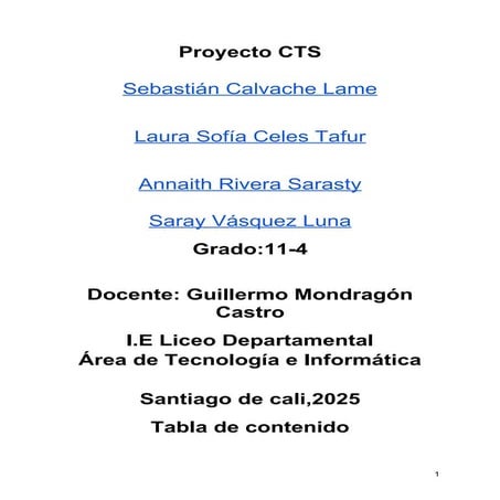 Proyecto CTS grupo 3 11-4 Liceo Departamental