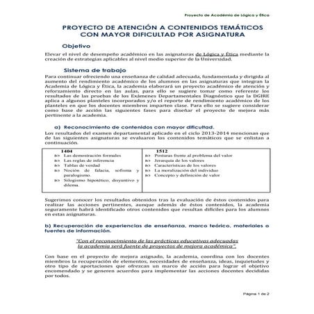 Proyecto de atención unam lógica ética.