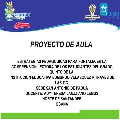 Proyecto de aula 23455 | PPT