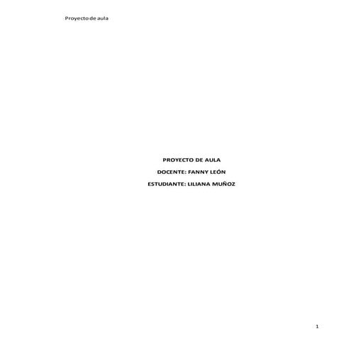 Proyecto de aula documento word | DOCX