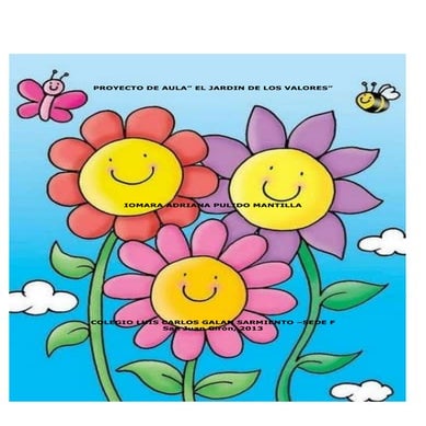 Proyecto de aula el jardin de los valores