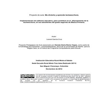 Proyecto de aula en TIC:  Me divier...