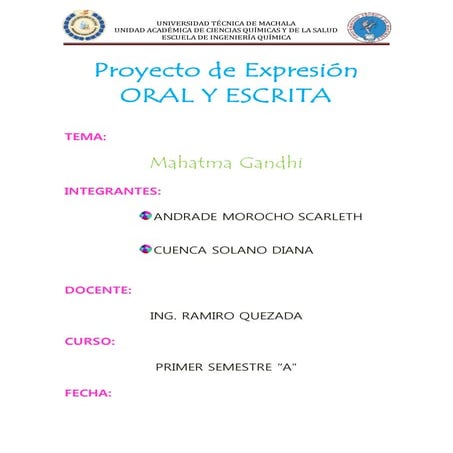 Proyecto de aula gandhi