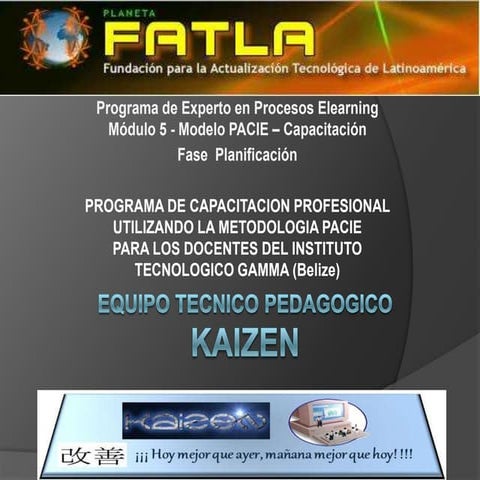 Proyecto de capacitación docente   fatla - modulo 5  -  fase planificacion