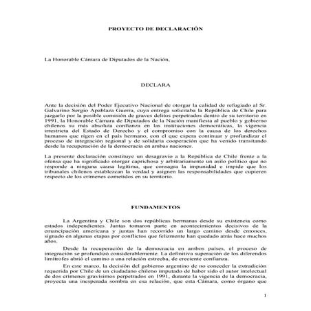 Proyecto declaración apablaza
