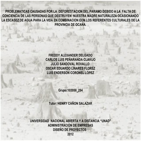 Proyecto de deforestacion primera parte 