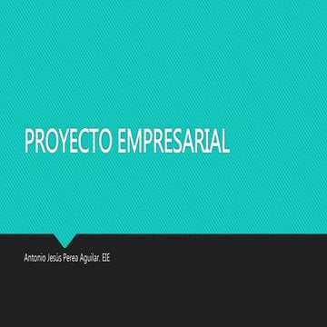 Proyecto de empresa antonio eie