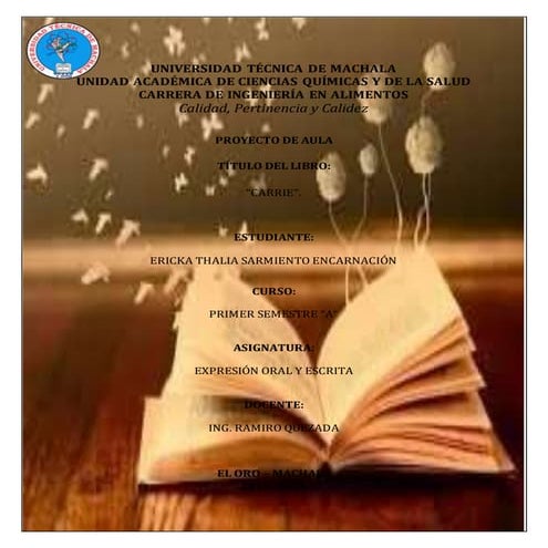 Proyecto de expresion oral carrie | DOCX