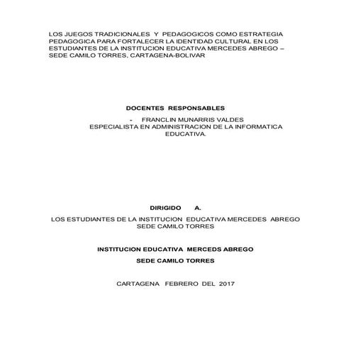 Proyecto de identidad cultural