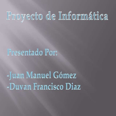 Proyecto de informatica
