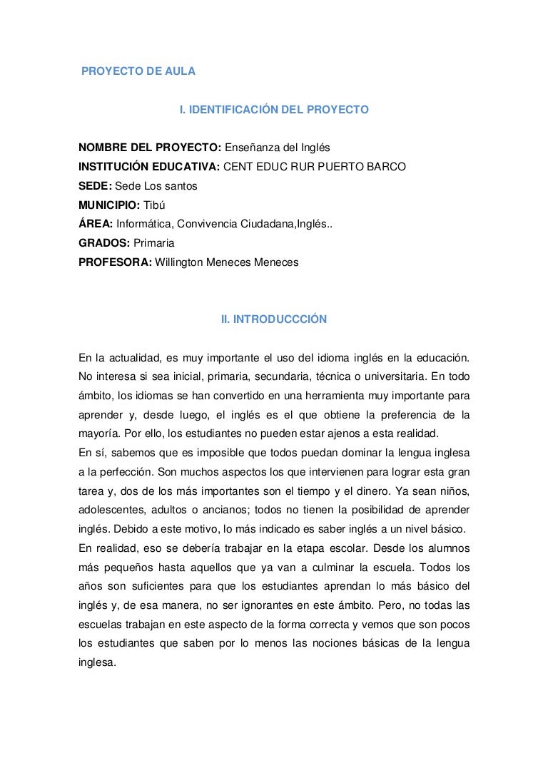 Proyecto de ingles