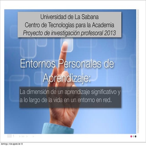 Proyecto de investigación profesoral - PLEs (Universidad de La Sabana Maestr...
