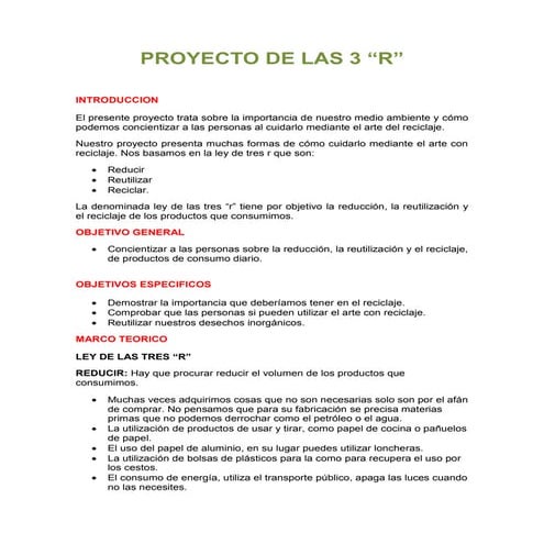 Proyecto de las 3 | PDF