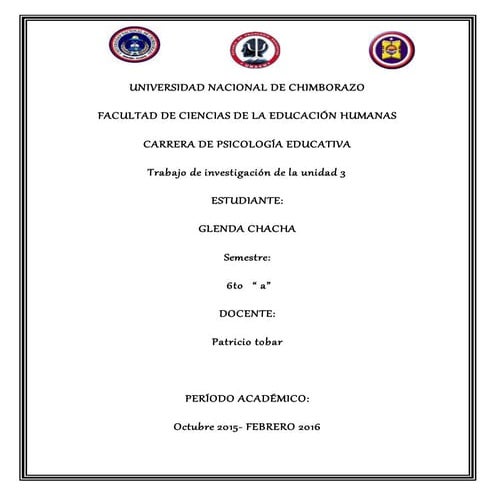 PROYECTO DE LA UNIDAD 3 