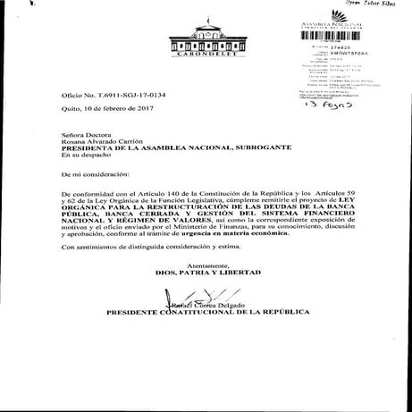 Ley Reestructuración de Deudas 