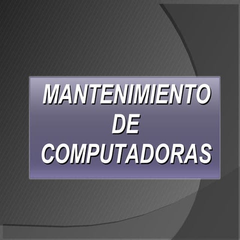 Mantenimiento de PC