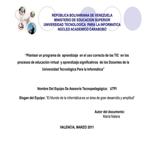 Proyecto Educativo de maria natera