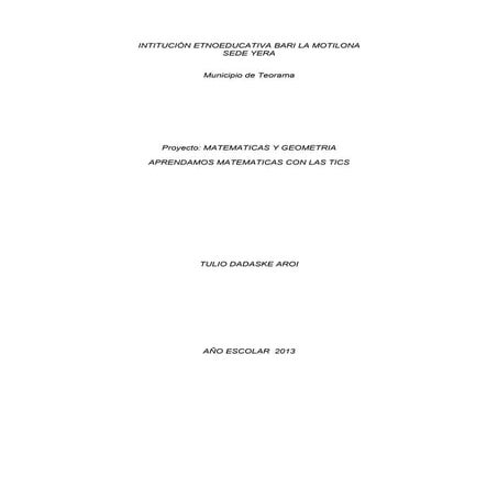 Proyecto de matematicas