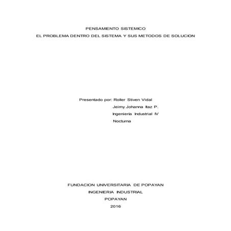 Proyecto de Pensamiento Sistemico 