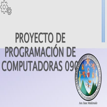 Proyecto de programación de computadoras 090