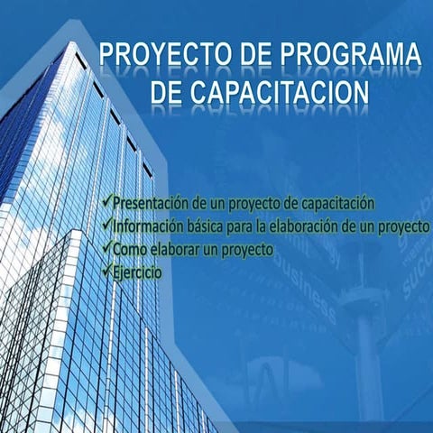 Proyecto de programa de capacitacion