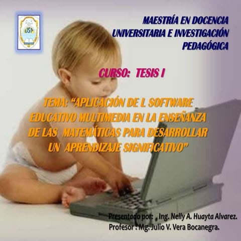 Proyecto de tesis sobre software educativo