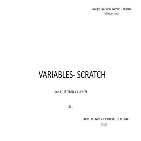 Variables scratch trabajo | PPTX