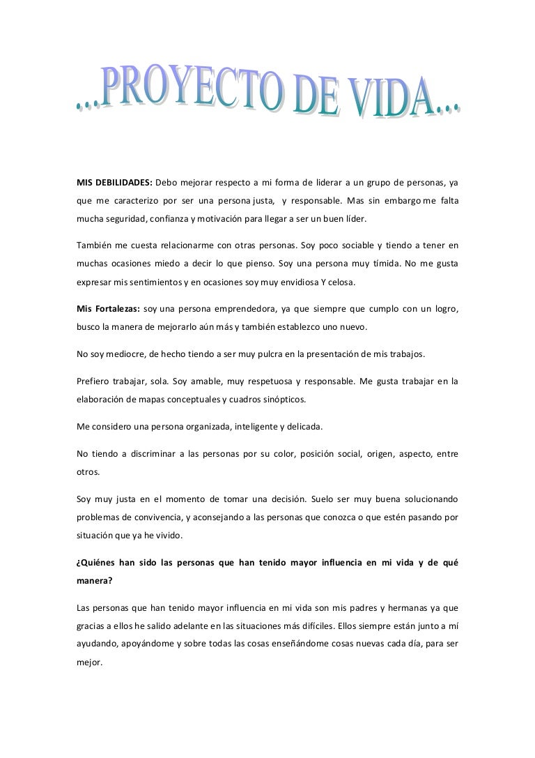 Proyecto de vida