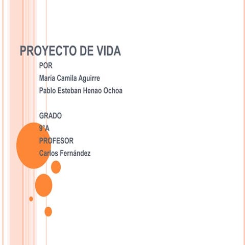 Proyecto de vida