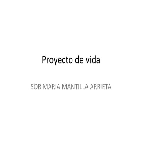Proyecto de vida