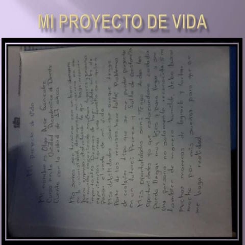Proyecto de vida